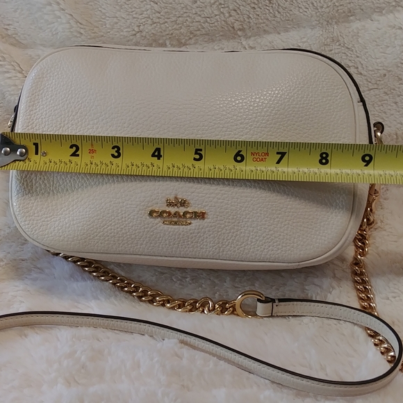 Coach Isla Leather Crossbody Handbag Purse, Chalk - Picture 8 of 11